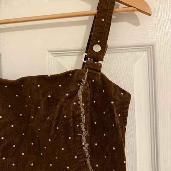 Forever 21 Polka Dot Print Corduroy Mini Dress Medium - Picture 5 of 7